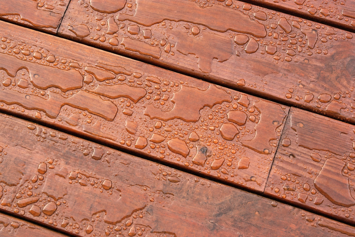 Deck staining and sealing