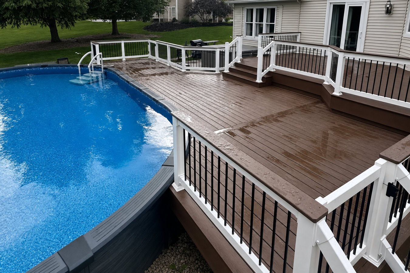 Pool deck construction