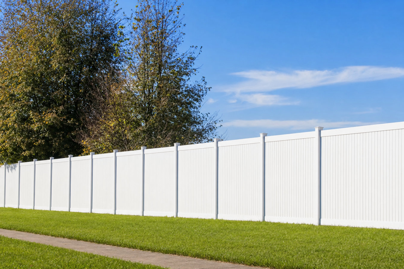 Vinyl fence installation