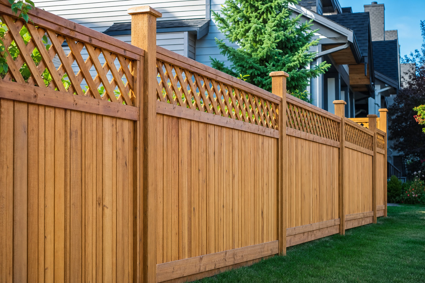 Wood and privacy fence installation